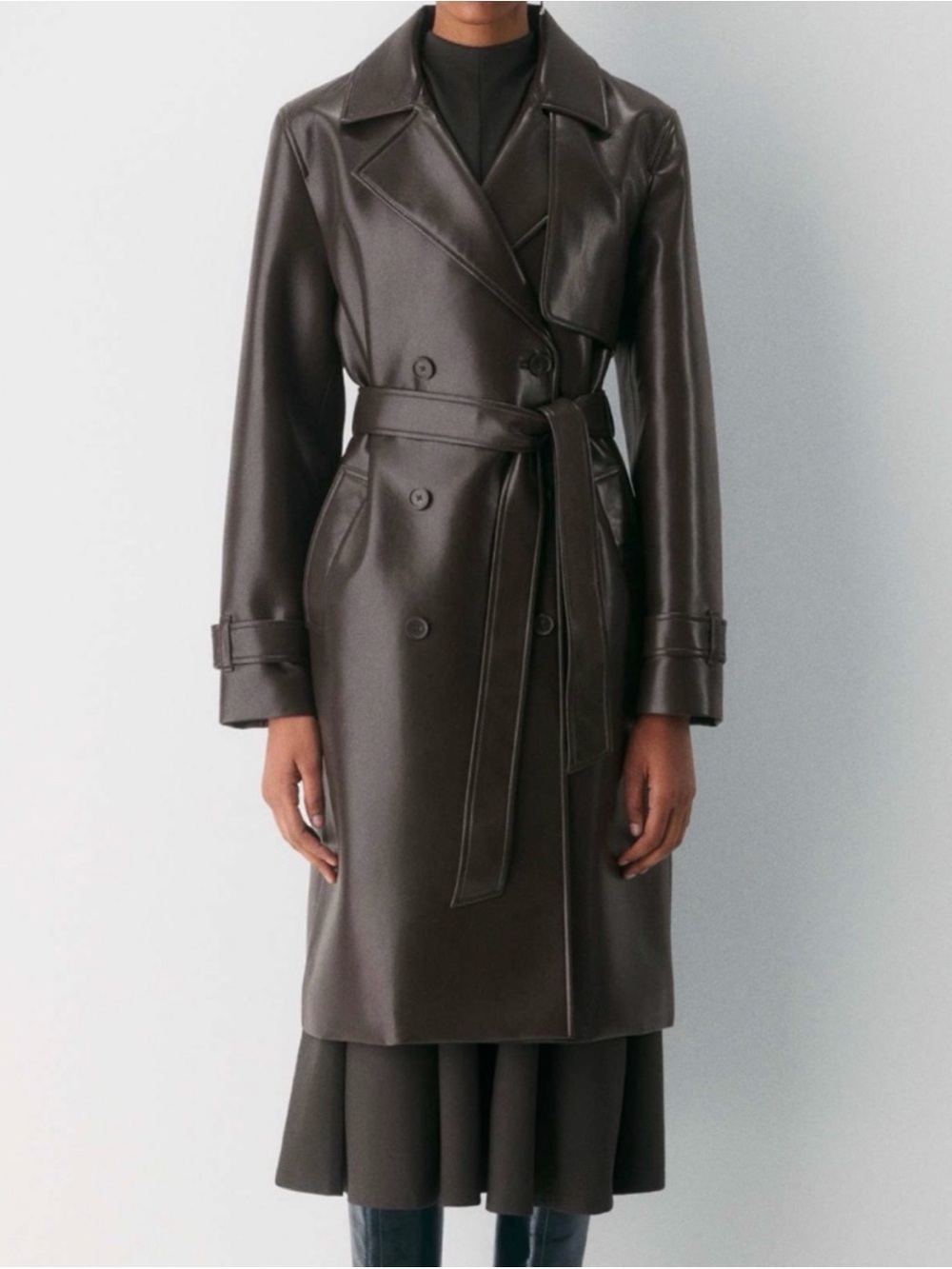 Aritzia Babaton Tabloid Trench - XS (Faux Leather)